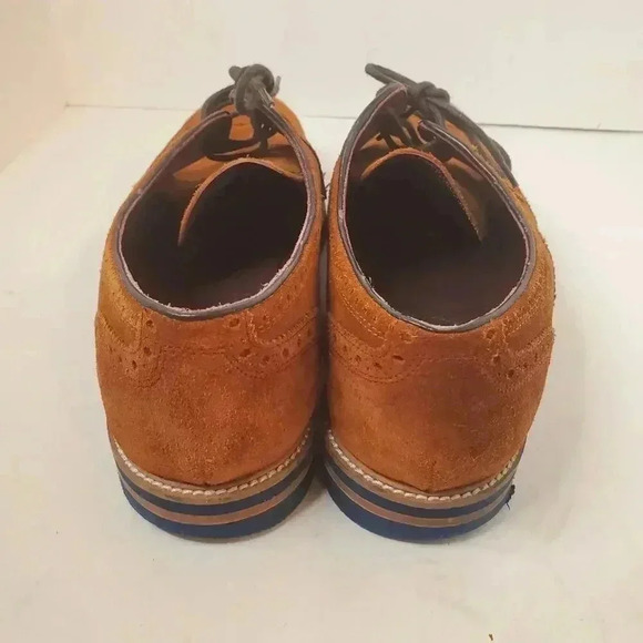 Ted Baker Brown Perforated Leather Wingtip Lace Up Shoes 10 - Picture 4 of 10